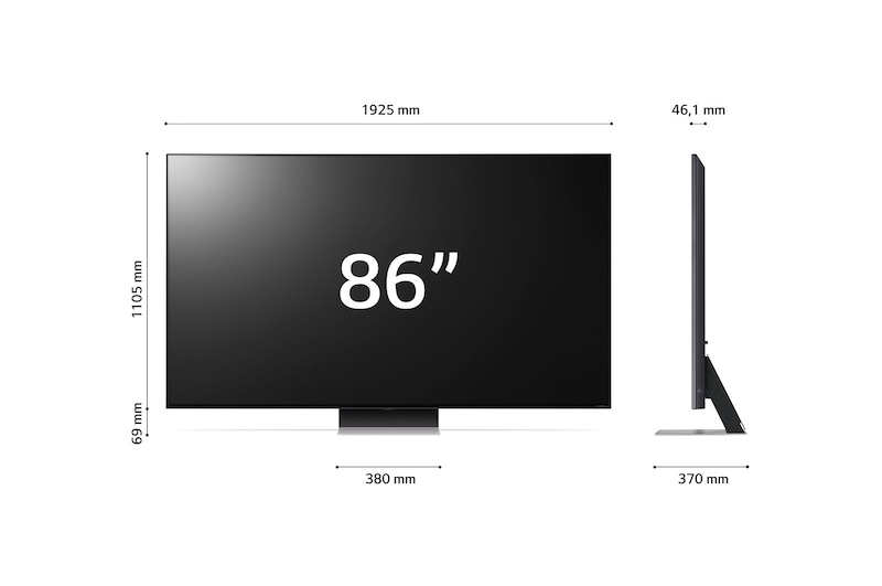LG Telewizor LG 86” QNED MiniLED 4K Smart TV ze sztuczną inteligencją, 86QNED86, 86QNED863RE