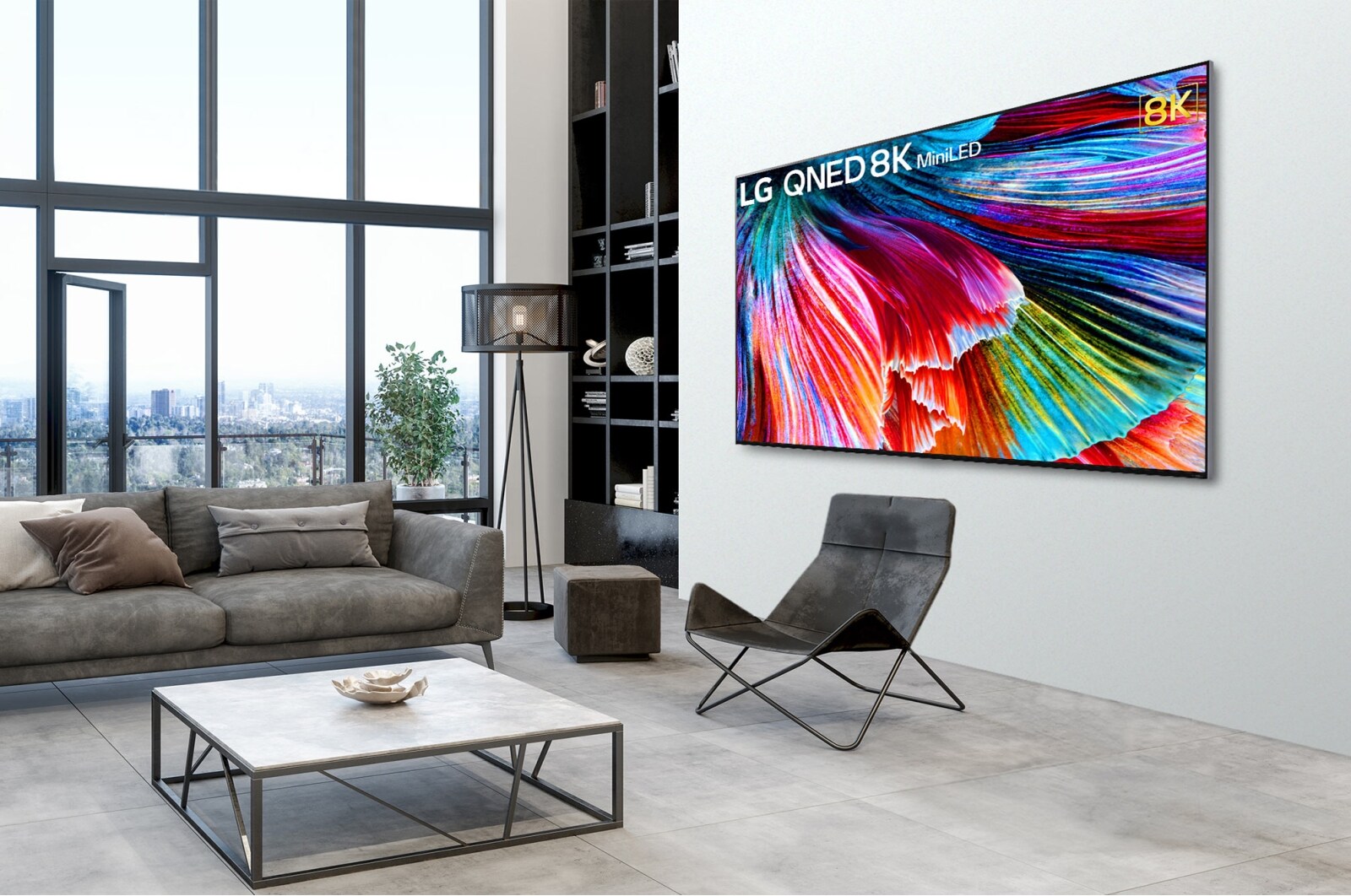 LG Telewizor LG 86” QNED MiniLED 8K 2021 AI TV ze sztuczną inteligencją, DVB-T2/HEVC, 86QNED99, 86QNED993PB