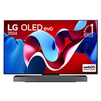Telewizor LG OLED evo C4 AI 4K Smart TV 2024 55-calowy OLED55C45LA z procesorem alpha 9 AI 7 generacji 