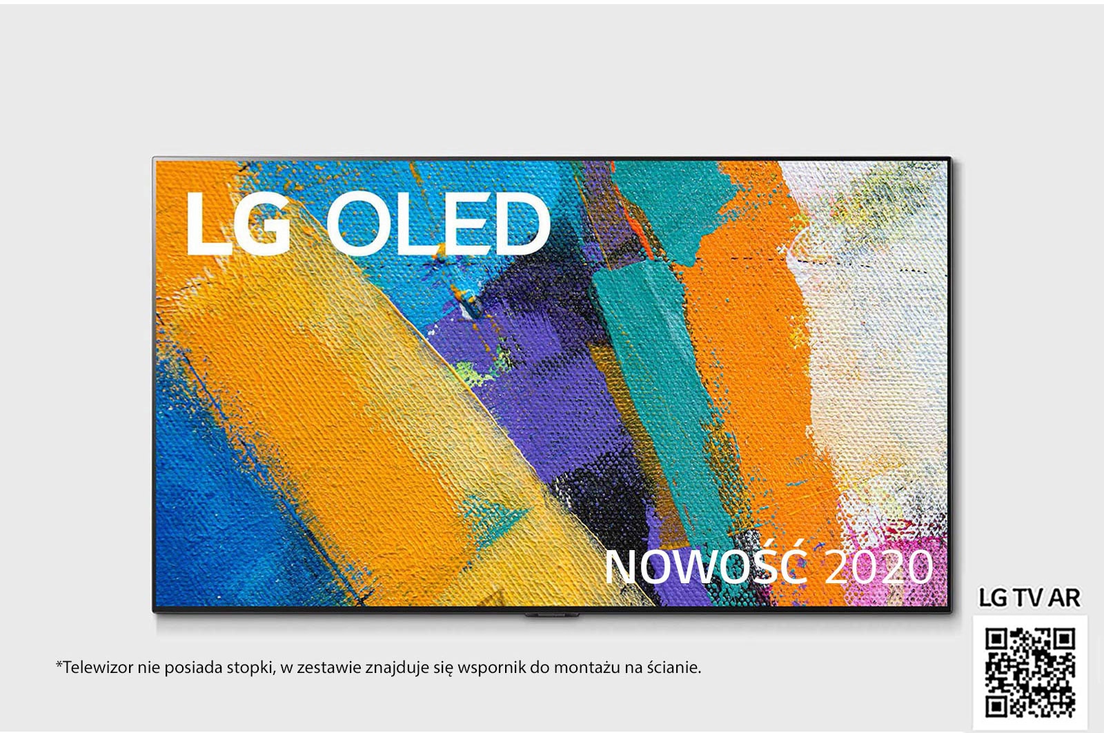 Telewizor LG 55” OLED Gallery 4K Cinema HDR AI TV ze sztuczną inteligencją OLED55GX OLED55GX3LA - widok z przodu
