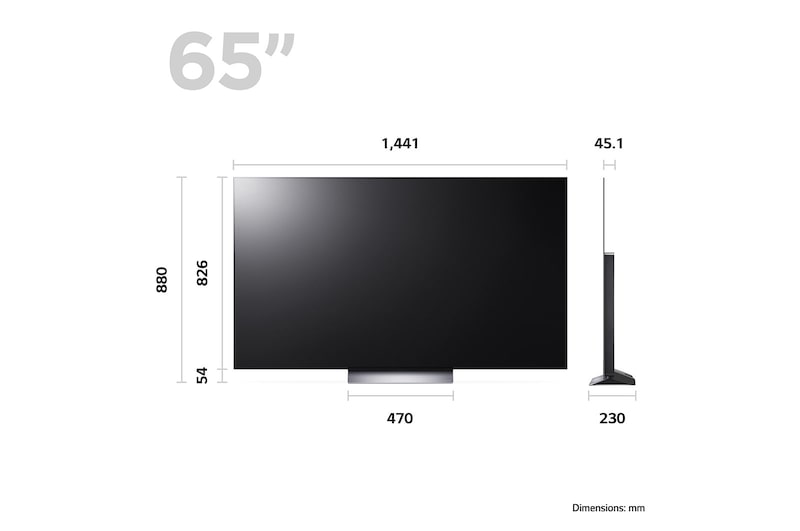 LG Telewizor LG 65” OLED evo 4K Smart TV ze sztuczną inteligencją, 120Hz, OLED65C3, OLED65C31LA