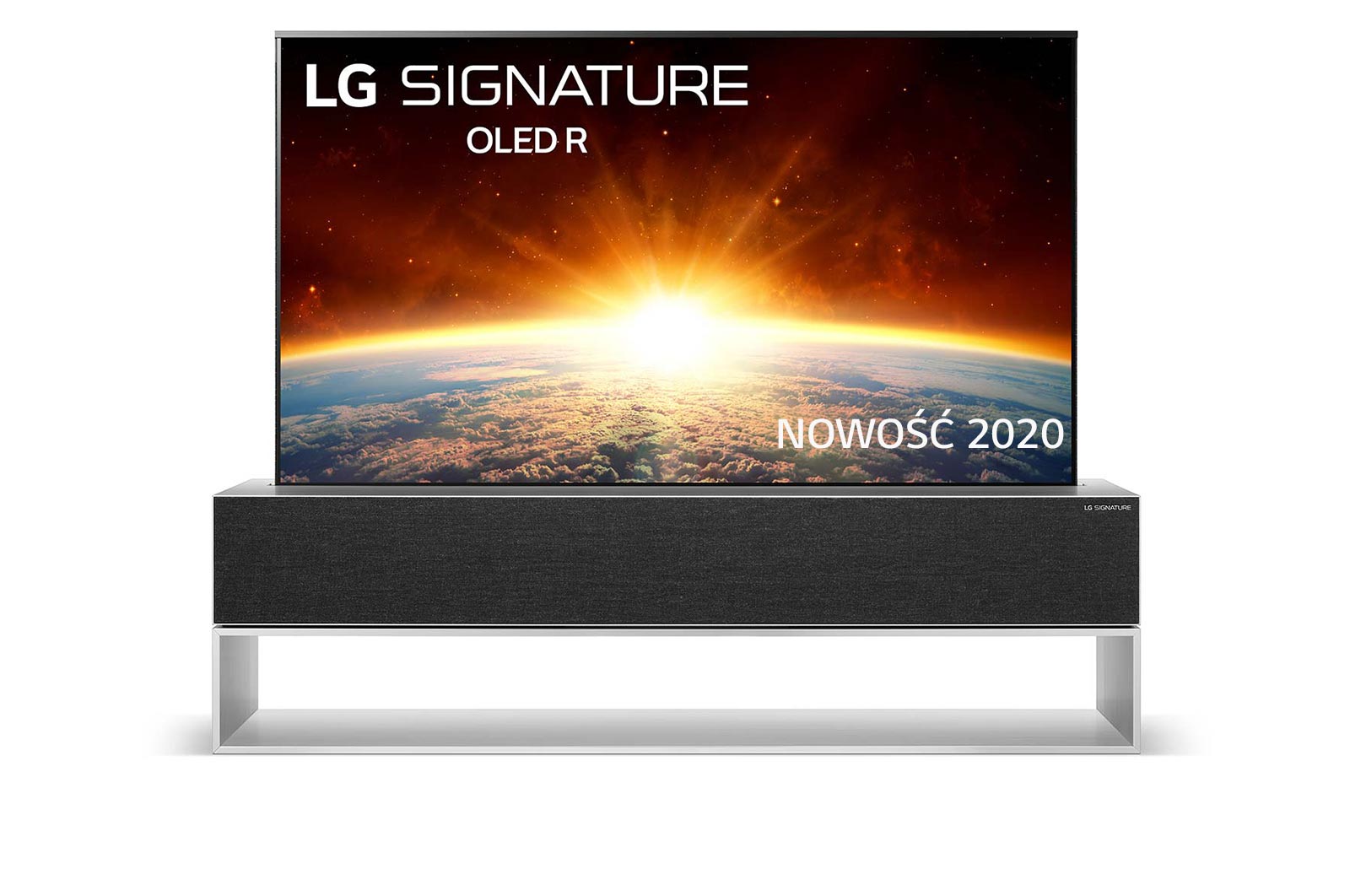 Telewizor LG 65” OLED 4K Cinema HDR AI TV ze sztuczną inteligencją OLED65RX OLED65RX9LA - widok z przodu