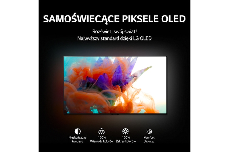 LG Telewizor LG 77” OLED 4K ze sztuczną inteligencją, Cinema HDR, Smart TV, 120Hz, DVB-T2/HEVC, OLED77B2, OLED77B23LA