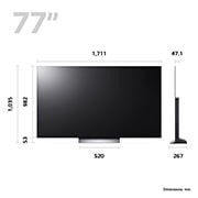 LG Telewizor LG 77” OLED evo 4K Smart TV ze sztuczną inteligencją, 120Hz, OLED77C3, OLED77C31LA