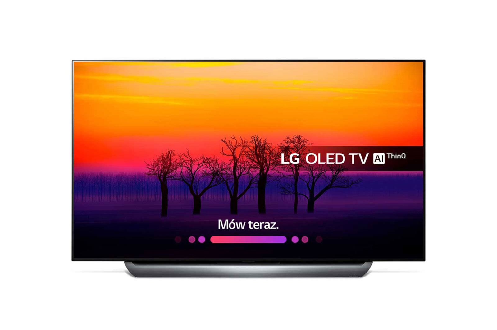 Telewizor LG 77” OLED 4K HDR Smart TV AI TV ze sztuczną inteligencją OLED77C8 OLED77C8PLA - widok z przodu