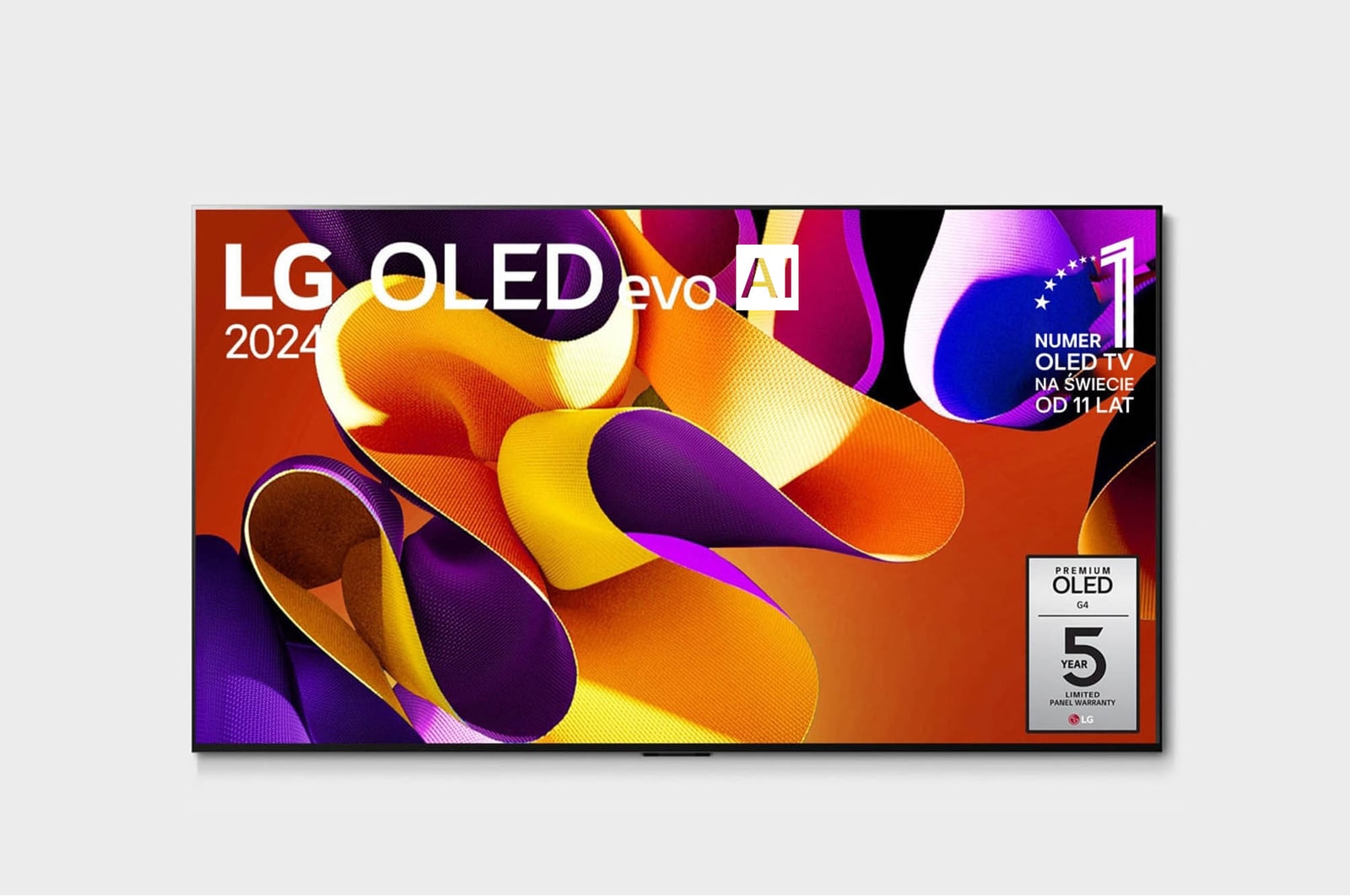 Telewizor LG OLED evo G4 AI 4K Smart TV 2024 77-calowy OLED77G45LW z procesorem alpha 11 AI