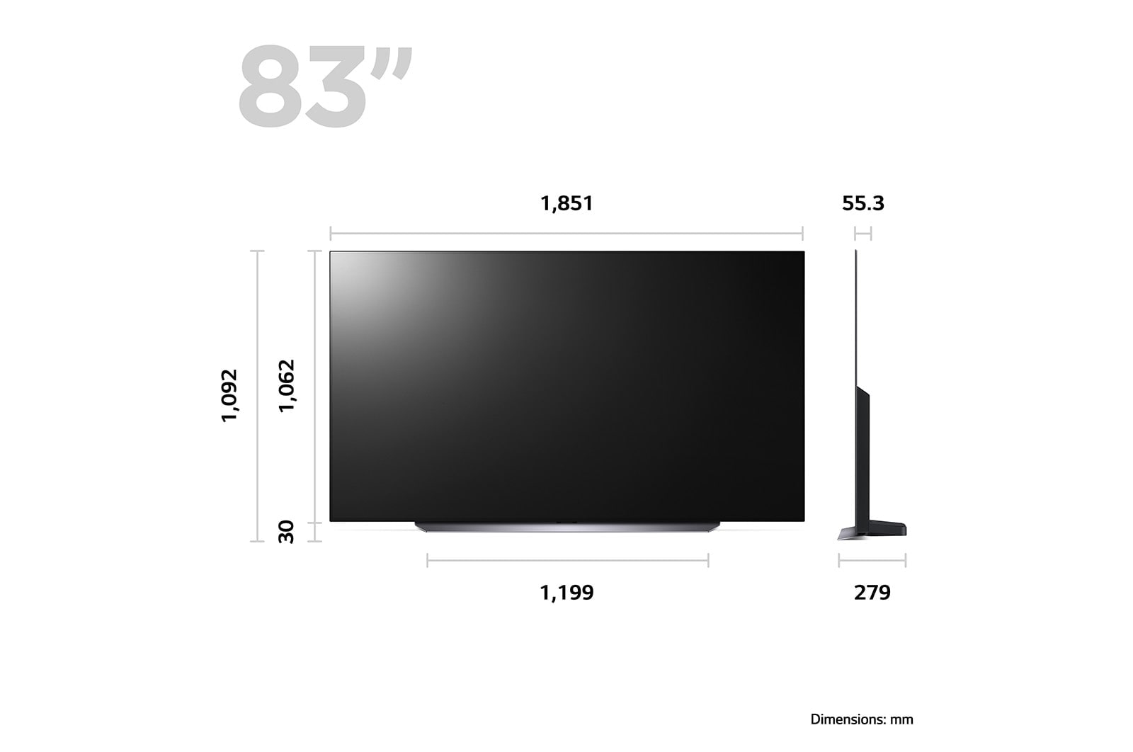 LG Telewizor LG 83” OLED evo 4K Smart TV ze sztuczną inteligencją, 120Hz, OLED83C3, OLED83C31LA