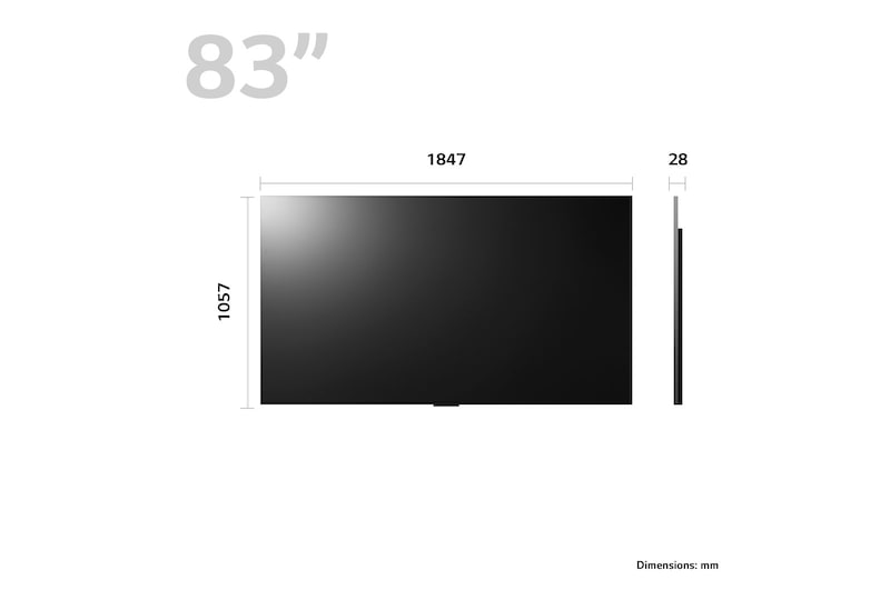 LG Telewizor LG 83” OLED evo 4K Smart TV ze sztuczną inteligencją, 120Hz, OLED83G3, OLED83G33LA