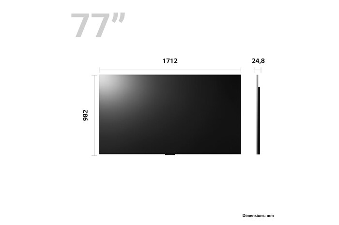 LG Telewizor LG 77” OLED evo 4K Smart TV ze sztuczną inteligencją, 120Hz, OLED77G3, OLED77G33LA