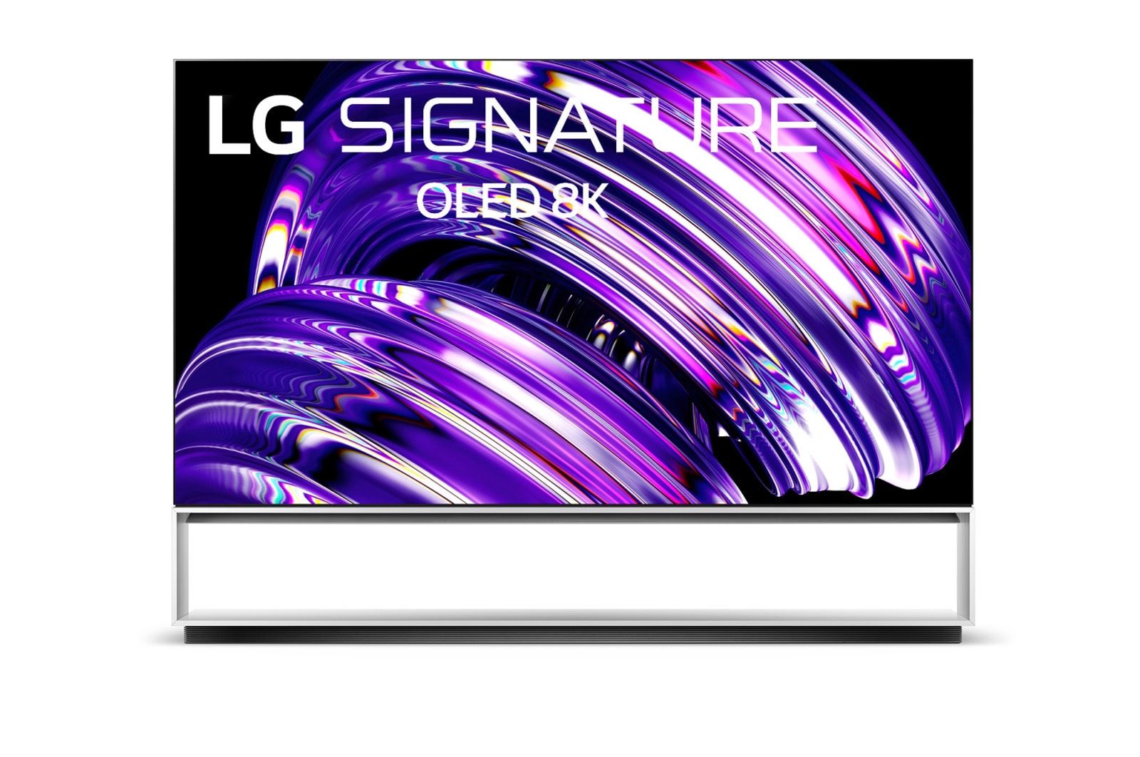 Telewizor LG 88” OLED evo 8K ze sztuczną inteligencją, Cinema HDR, Smart TV, 120Hz, DVB-T2/HEVC, OLED88Z2 OLED88Z29LA - widok z przodu
