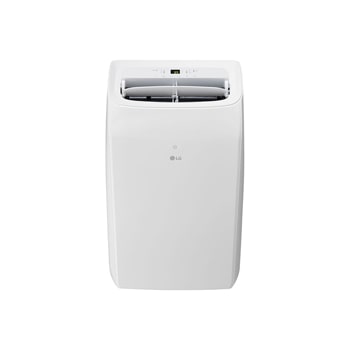 Widok z przodu przenośnego klimatyzatora LG 2,64kW P9NC09TSED0 z otwartym wylotem powietrza.