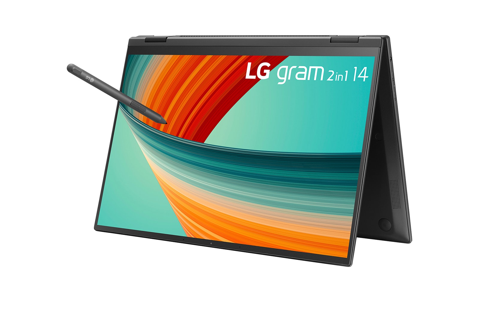 LG Laptop LG gram 2in1 14'' 2023 z dotykowym ekranem 16:10, Windows 11 Home, SSD 512GB M.2(NVME), 16GB, Intel Evo z procesorem Intel® Core™ i5 13. generacji, 14T90R, kolor czarny, 14T90R-G.AA55Y