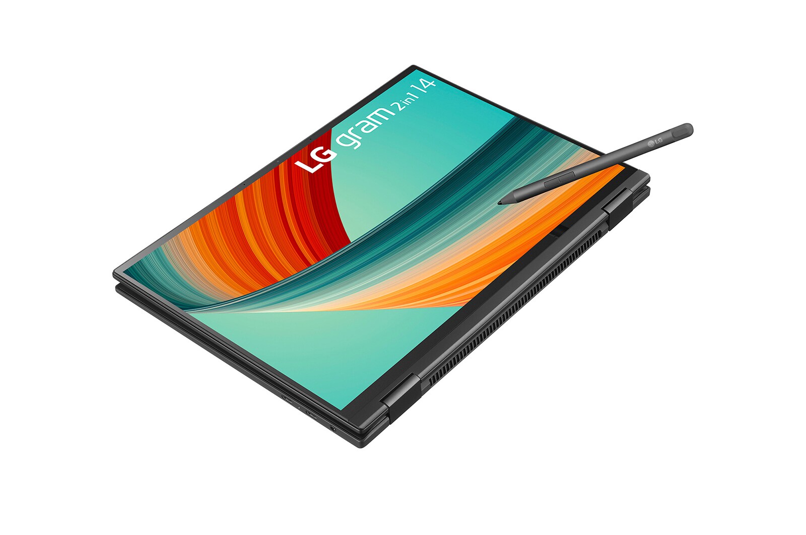 LG Laptop LG gram 2in1 14'' 2023 z dotykowym ekranem 16:10, Windows 11 Home, SSD 512GB M.2(NVME), 16GB, Intel Evo z procesorem Intel® Core™ i5 13. generacji, 14T90R, kolor czarny, 14T90R-G.AA55Y