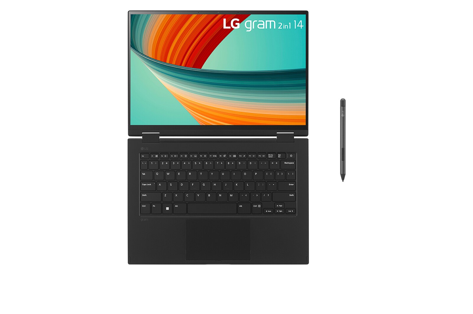 LG Laptop LG gram 2in1 14'' 2023 z dotykowym ekranem 16:10, Windows 11 Home, SSD 512GB M.2(NVME), 16GB, Intel Evo z procesorem Intel® Core™ i5 13. generacji, 14T90R, kolor czarny, 14T90R-G.AA55Y