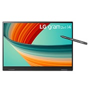 LG Laptop LG gram 2in1 14'' 2023 z dotykowym ekranem 16:10, Windows 11 Home, SSD 512GB M.2(NVME), 16GB, Intel Evo z procesorem Intel® Core™ i5 13. generacji, 14T90R, kolor czarny, 14T90R-G.AA55Y