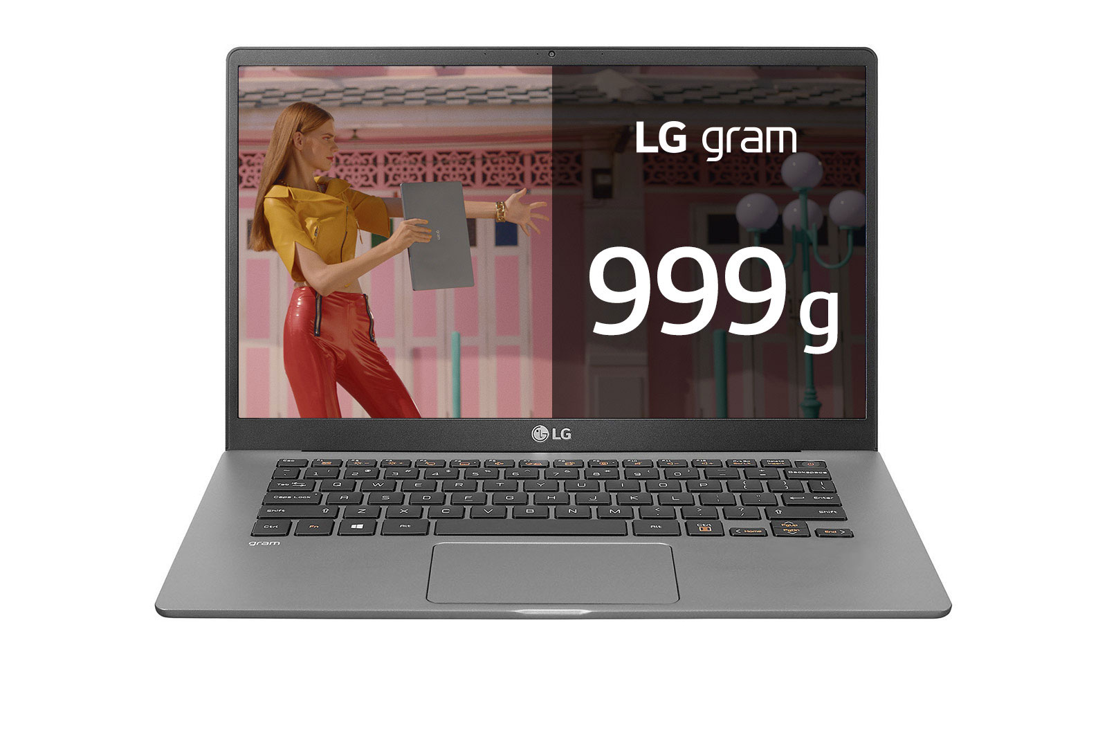 Ultrabook LG gram 14&#34; 2020, Srebrny, SSD 256GB, Waga 999g, Procesor Intel 10. Generacji 14Z90N-V 14Z90N-V - widok z przodu