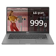 Ultrabook LG gram 14&#34; 2020, Srebrny, SSD 256GB, Waga 999g, Procesor Intel 10. Generacji 14Z90N-V 14Z90N-V - widok z przodu