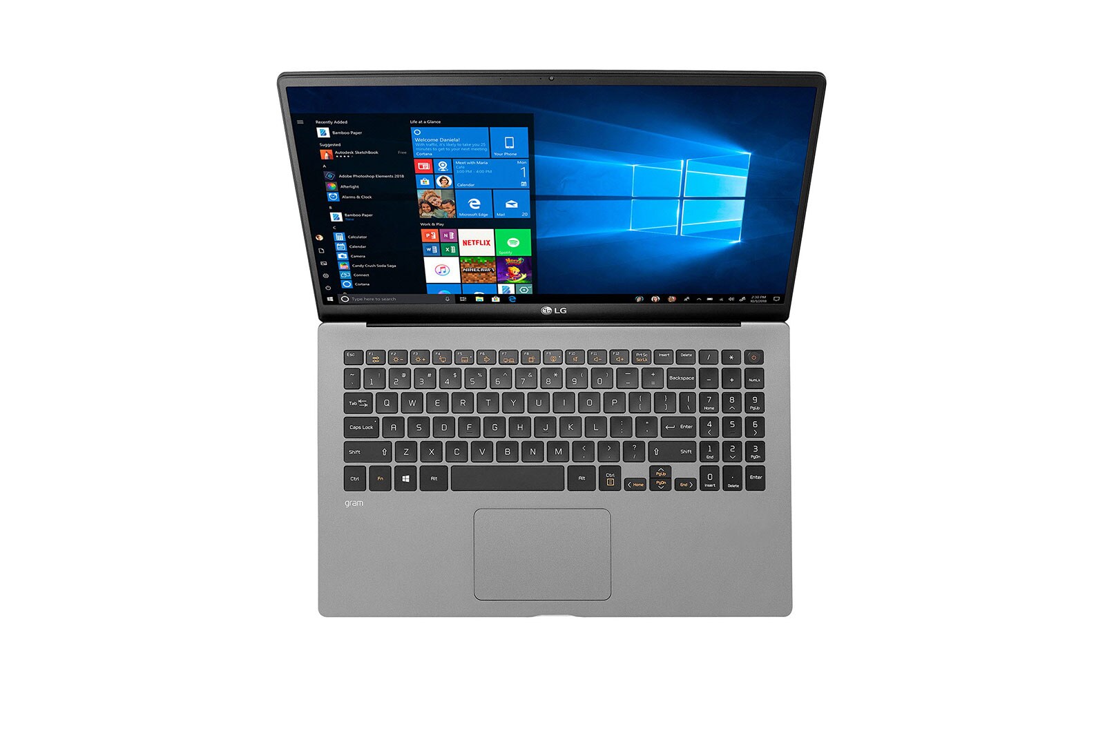 LG Ultrabook LG gram 15,6" 2020, Srebrny, SSD 256GB, Waga 1120g, Procesor Intel 10. Generacji 15Z90N-V, 15Z90N-V-Silver
