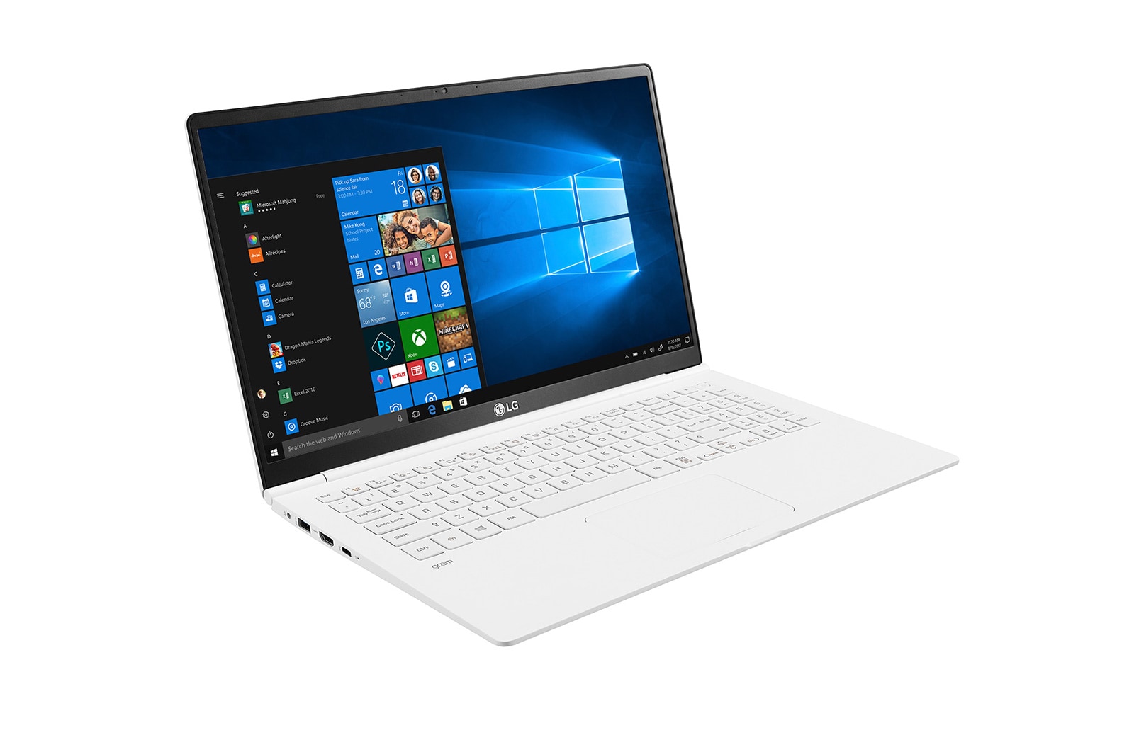 LG gram 15,6" - Biały, SSD 512GB, Waga 1099g, Czas pracy do 21.5 godz, Intel® Core™ i5-8265U., 15Z990-V