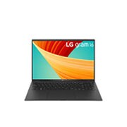 Laptop LG gram 16&#34; 2023 z matową matrycą, Windows 11 Home, SSD 512GB M.2 (NVME), 16GB, Intel Evo z procesorem Intel® Core™ i5 13. generacji, 16Z90R, kolor czarny 16Z90R-G.AA55Y - widok z przodu