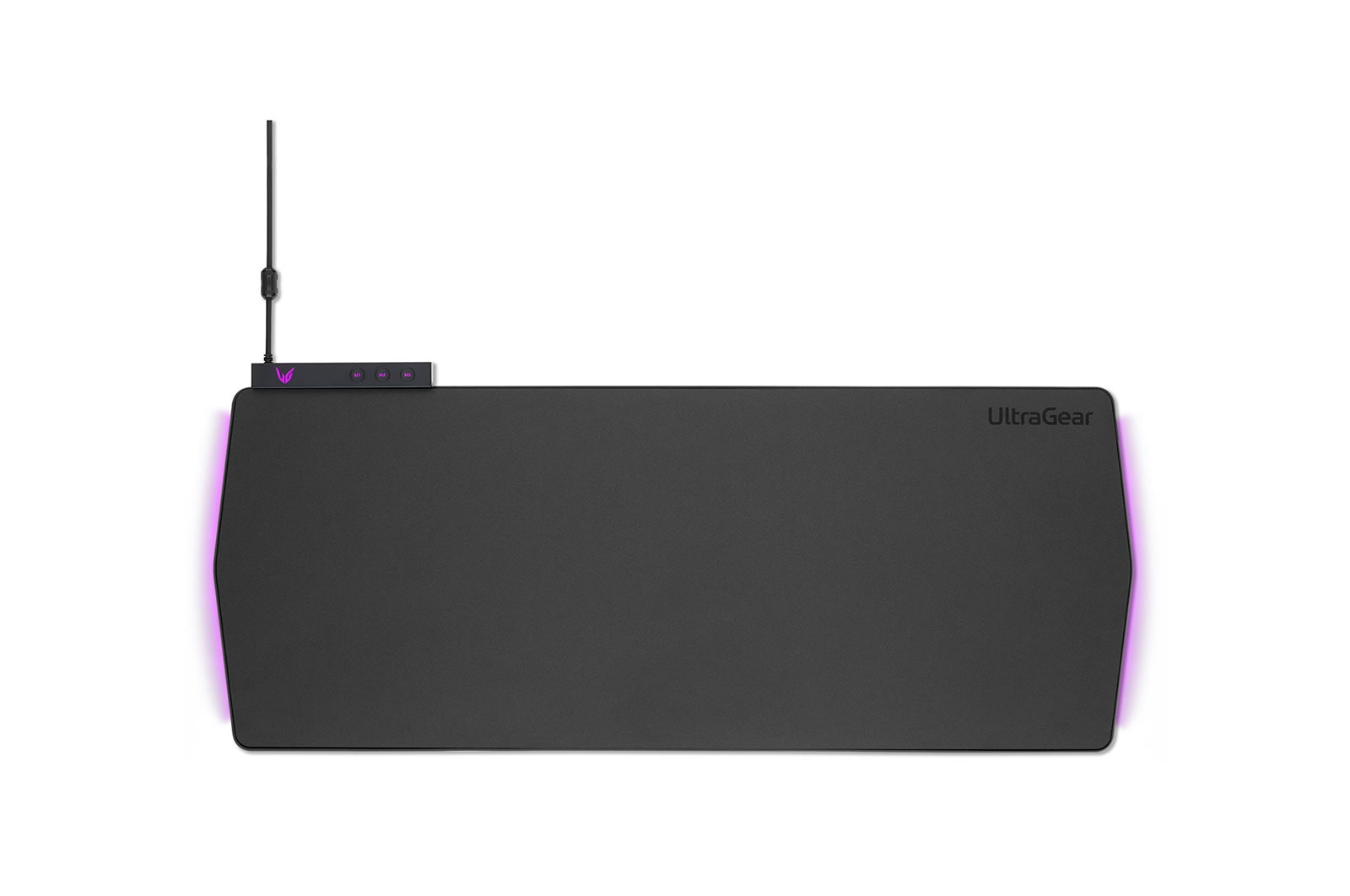 Widok z góry na górną stronę podświetlenia RGB