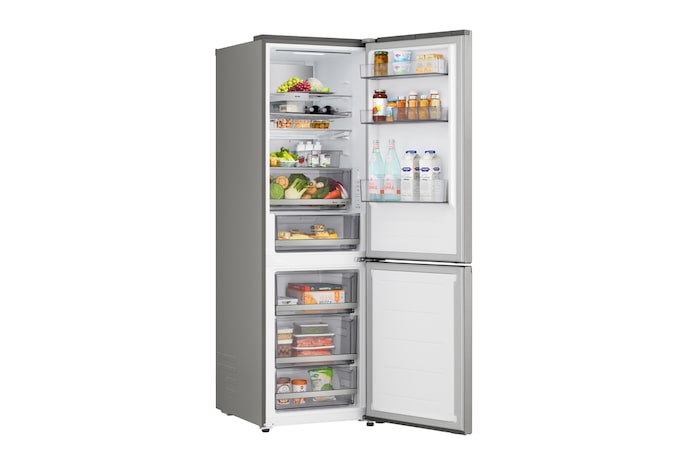 Widok z góry na lodówkę z zamrażarką LG (GBBS726CEV)