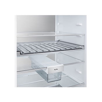 Lodówko-zamrażarka LG GBV7280AEV rysunek techniczny: wys. 2030, szer. 595, gł. 675 mm, z wymiarami instalacyjnymi i $\ge$50 mm odstępu od ściany.