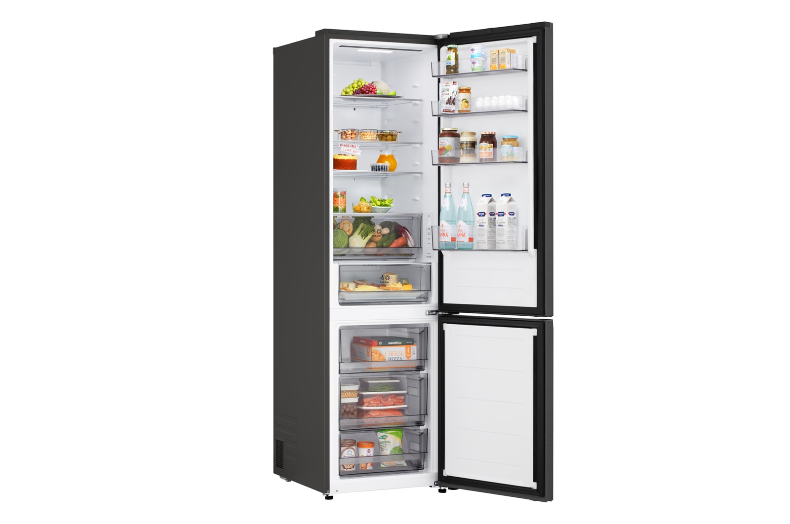 LG Lodówko-zamrażarka LG I Ciemny grafit mat I 2.03m I klasa D I Door Cooling I Total No Frost I Zero Clearance I Multi Air Flow I Składana półka, GBBSJ20DEP