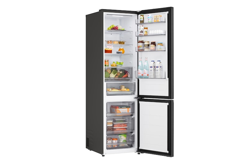 LG Lodówko-zamrażarka LG I Ciemny grafit mat I 2.03m I klasa D I Door Cooling I Total No Frost I Zero Clearance I Multi Air Flow I Składana półka, GBBSJ20DEP