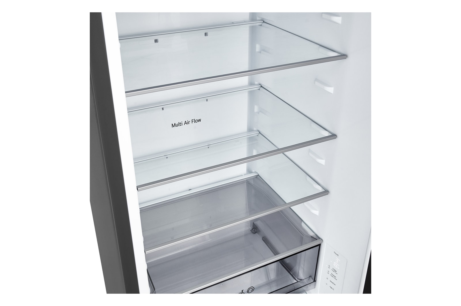 LG Lodówko-zamrażarka LG I Ciemny grafit mat I 2.03m I klasa D I Door Cooling I Total No Frost I Zero Clearance I Multi Air Flow I Składana półka, GBBSJ20DEP