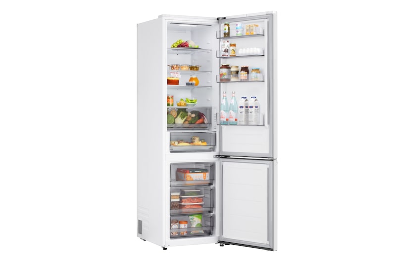 LG Lodówko-zamrażarka LG I Biały I 2.03m I klasa E I Door Cooling I Total No Frost I Zero Clearance I Multi Air Flow, GBBSJ20ESW