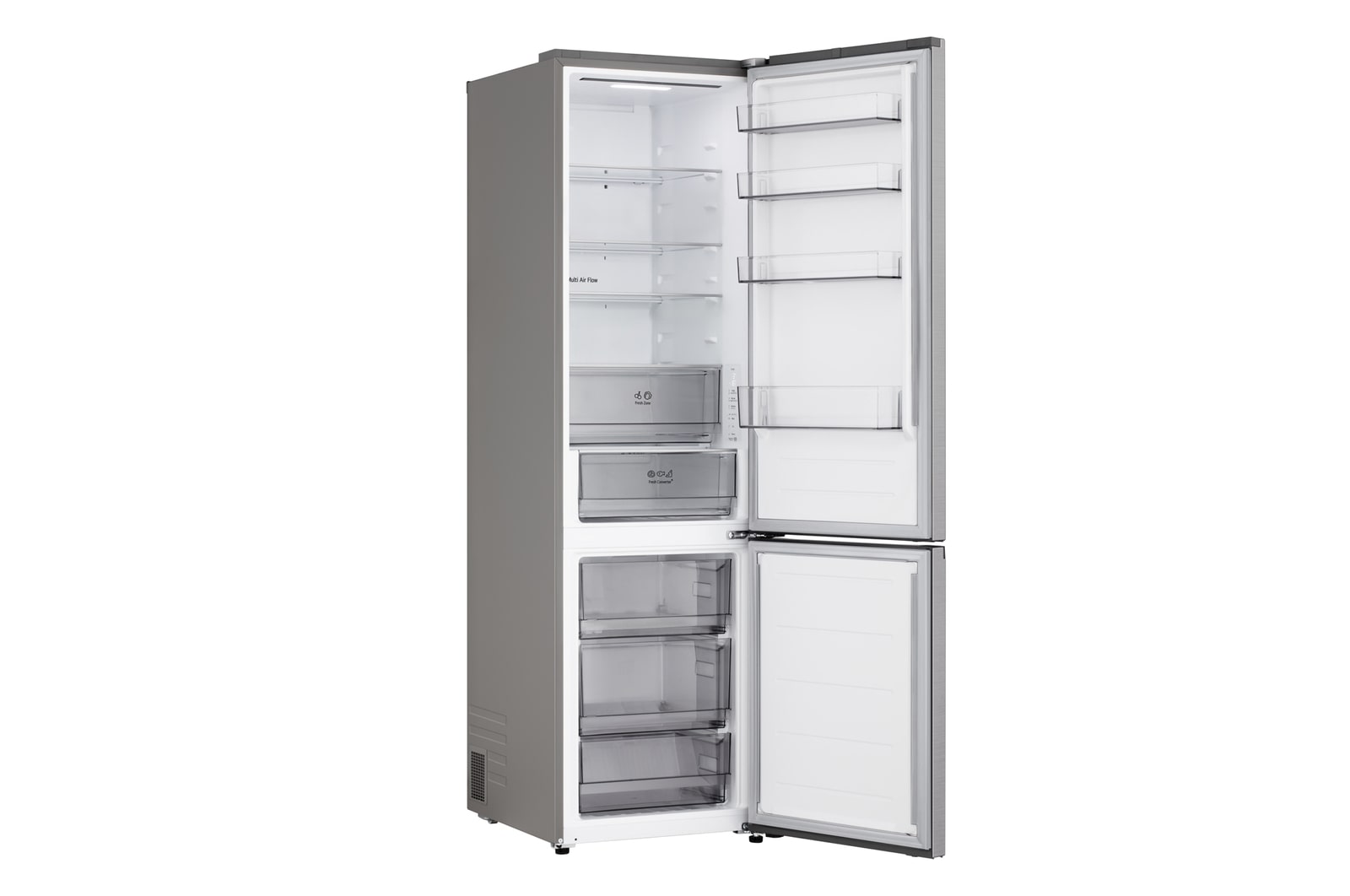 LG fridge freezer (GBBSJ2CCPY) front view showing DoorCooling+™ vent