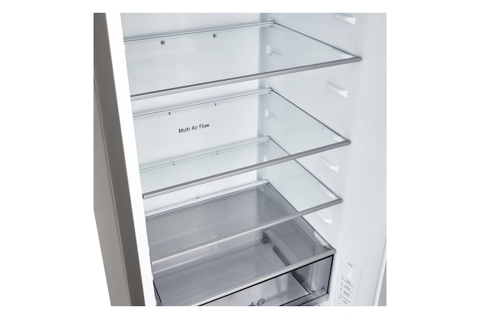 LG bottom freezer (GBBSJ2CCPY) front side view showing exterior design