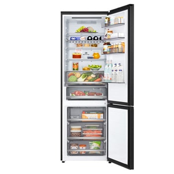 Widok modelu GBBW322CEV z całkowicie otwartymi drzwiami