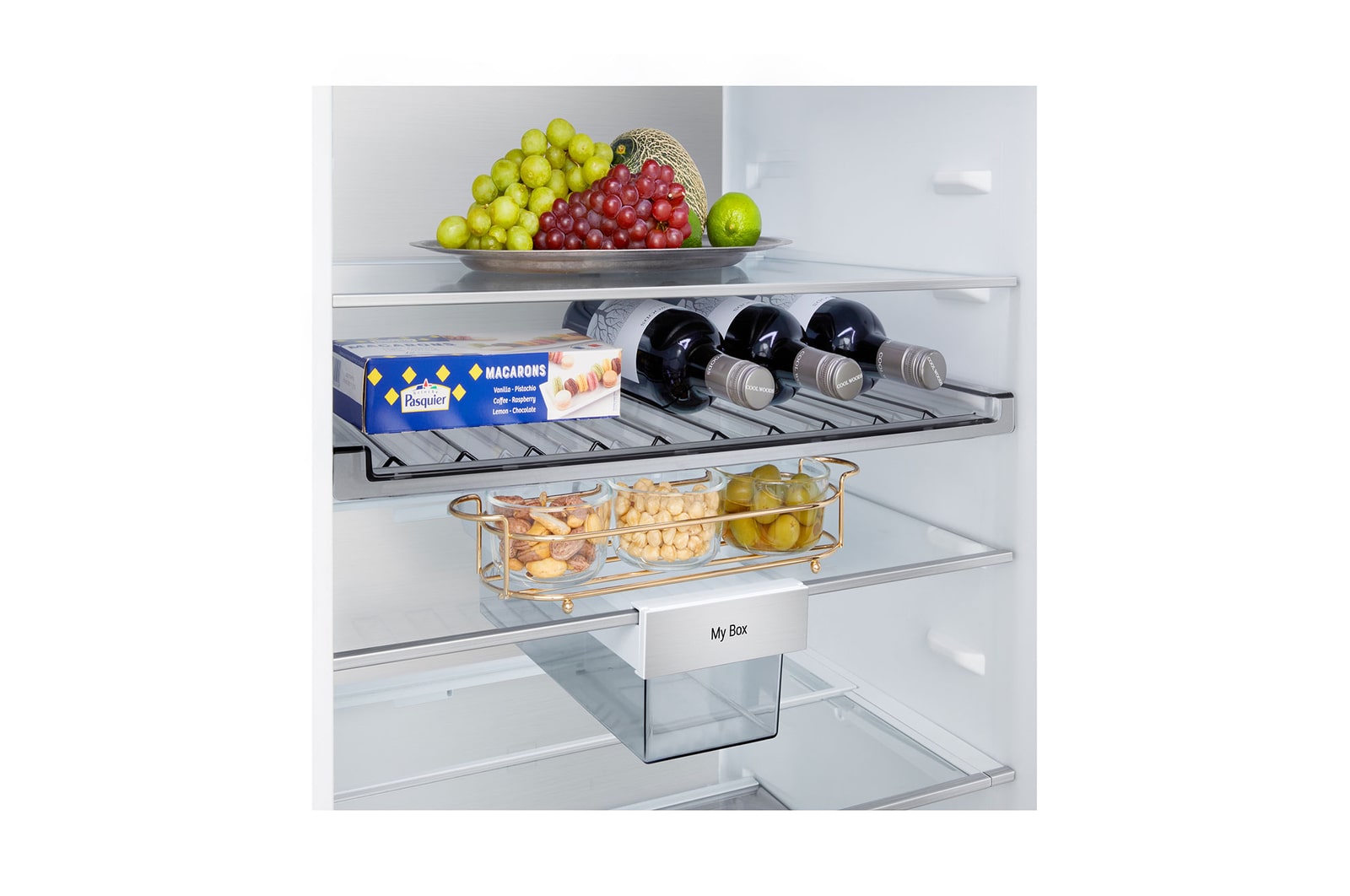 LG Lodówko-zamrażarka LG I Ciemny grafit mat I 2.03m I klasa A I Door Cooling I Total No Frost I Zero Clearance I Multi Air Flow I Składana półka, GBBW726AEV