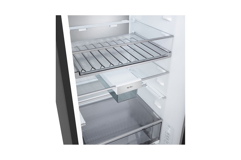 LG Lodówko-zamrażarka LG I Ciemny grafit mat I 2.03m I klasa A I Door Cooling I Total No Frost I Zero Clearance I Multi Air Flow I Składana półka, GBBW726AEV