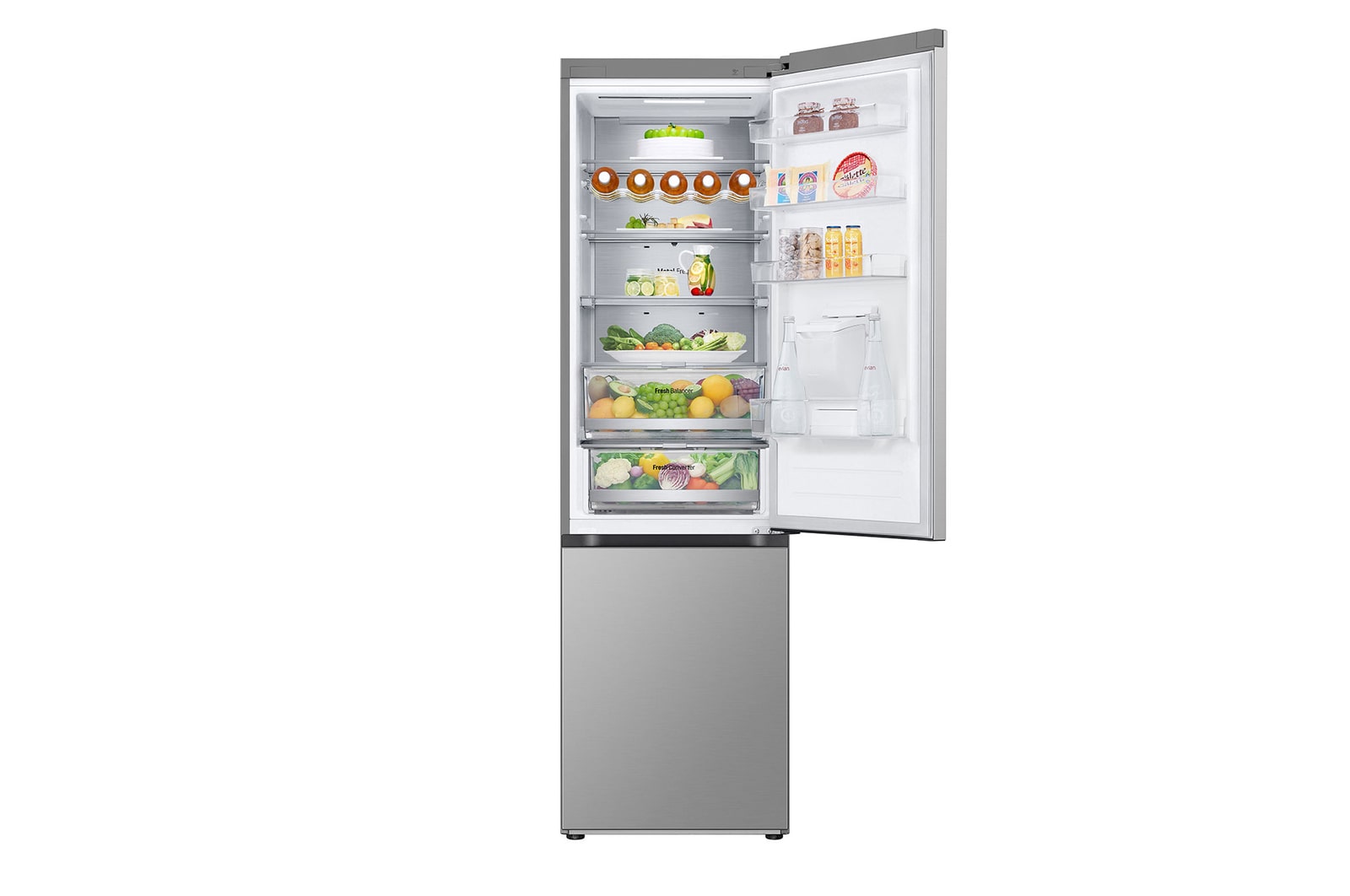 LG Lodówko-zamrażarka LG | srebrna | 2.03 m | klasa D | DoorCooling+™ | Total No Frost | ZeroClearance | Dyspenser na wodę | GBV7272DPY, GBF7272DPY