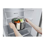 LG Lodówko-zamrażarka LG | srebrna | 2.03 m | klasa D | DoorCooling+™ | Total No Frost | ZeroClearance | Dyspenser na wodę | GBV7272DPY, GBF7272DPY