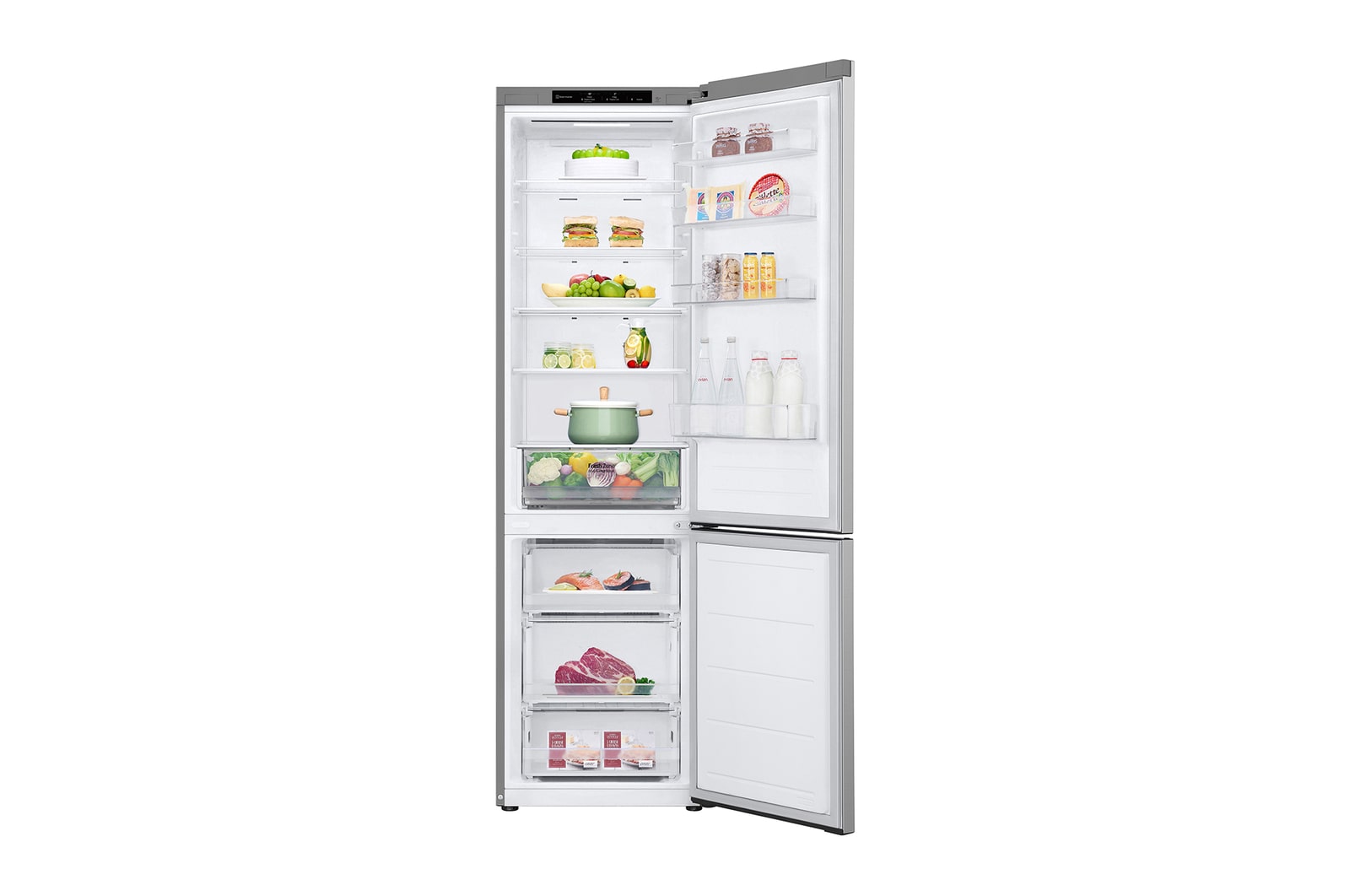 full open with foods