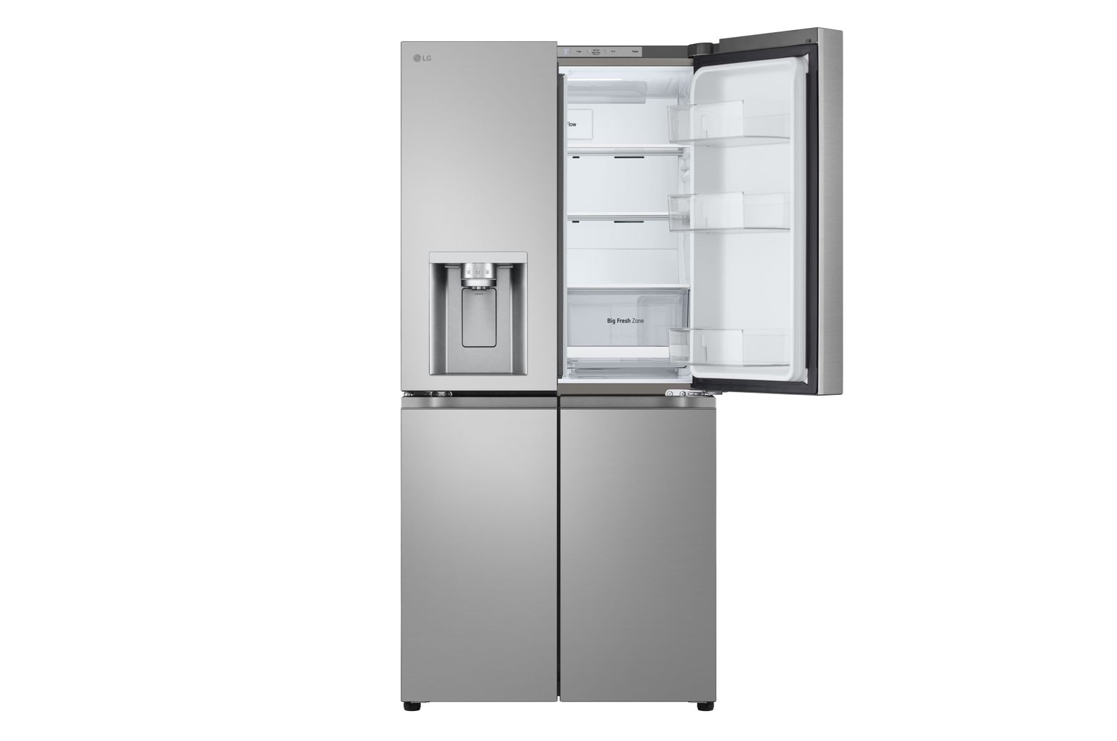 Top single door open view