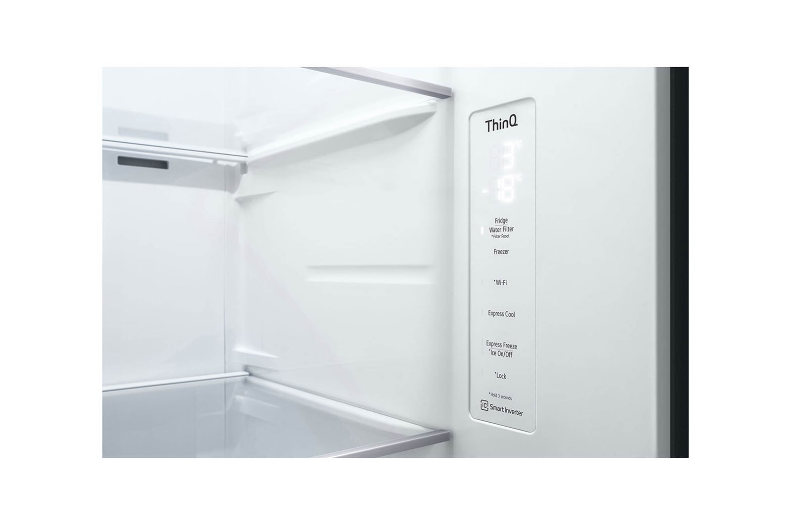 LG Lodówka LG side by side | Srebrny | Szyba InstaView| 635 L | Klasa E | ThinQ| DoorCooling+ | Kostkarka | Total No Frost | GSGV80PYLL, GSGV80PYLL
