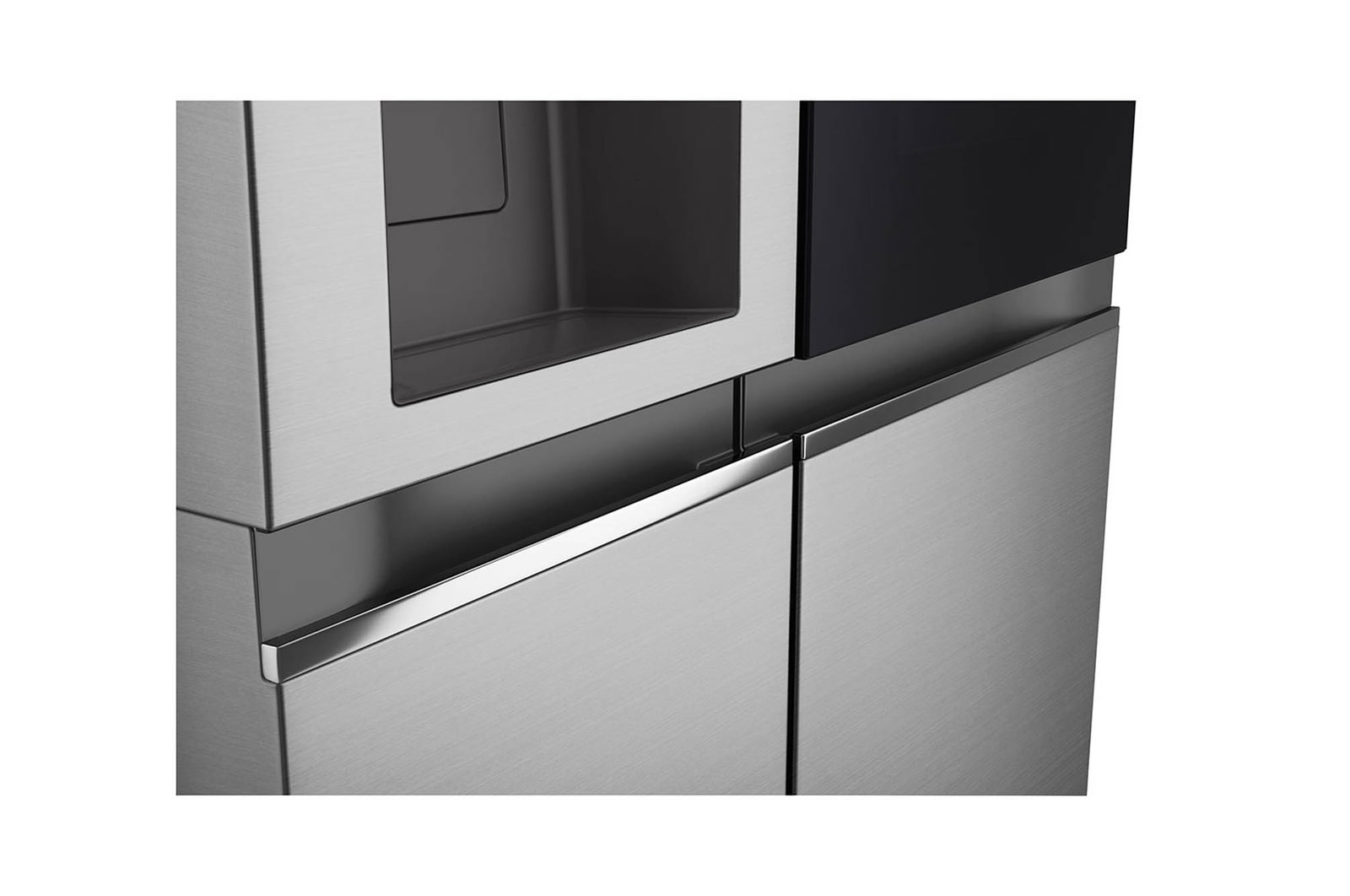 LG Lodówka LG side by side | Srebrny | Szyba InstaView| 635 L | Klasa E | ThinQ| DoorCooling+ | Kostkarka | Total No Frost | GSGV80PYLL, GSGV80PYLL
