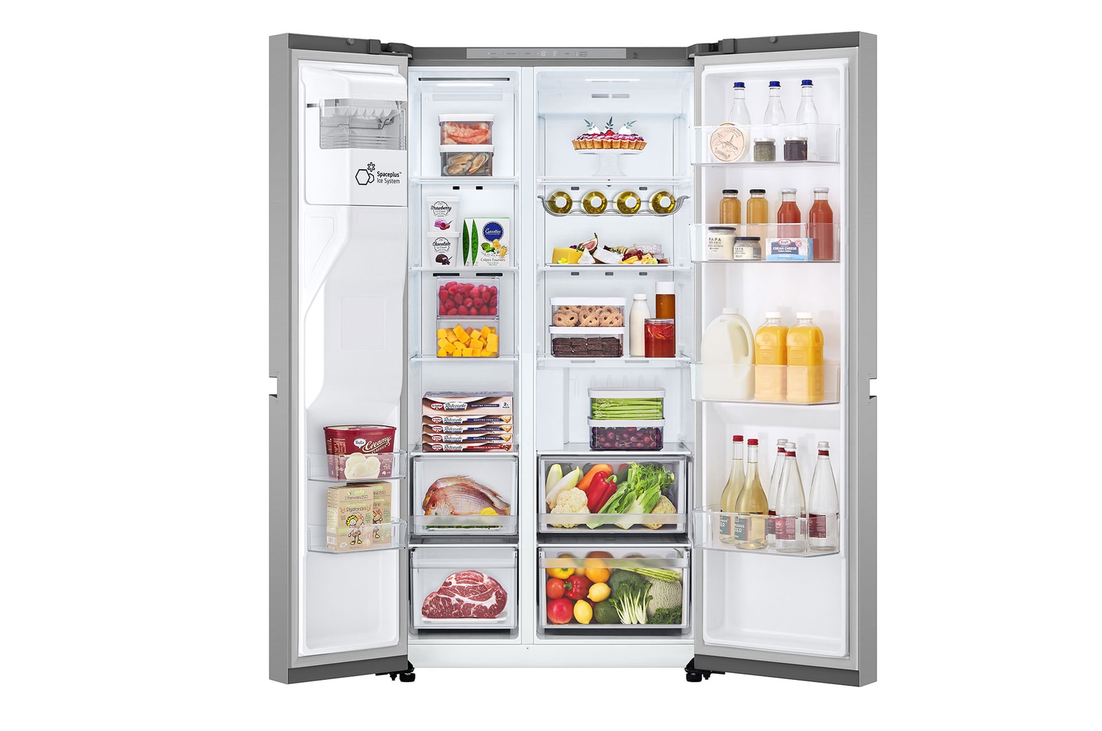 full open with foods