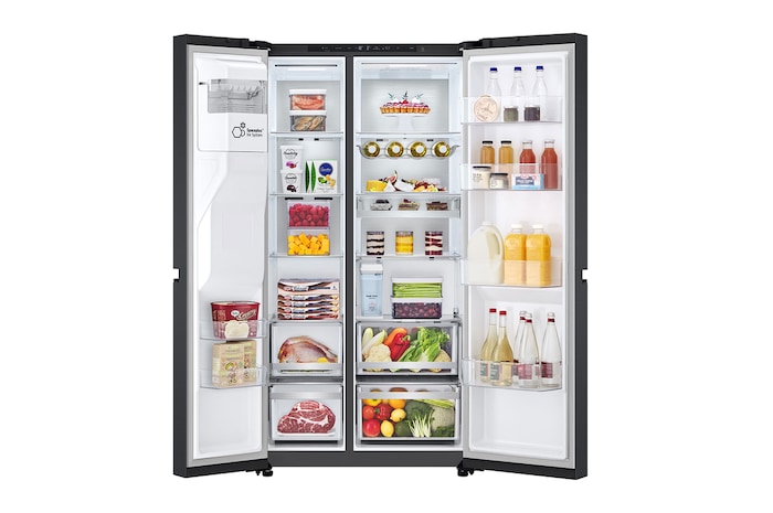 double door open with food 