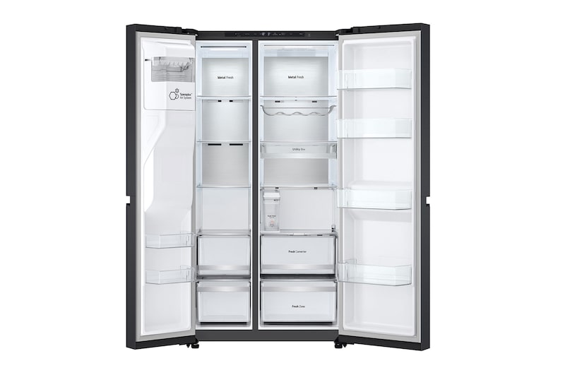 double door open view without food