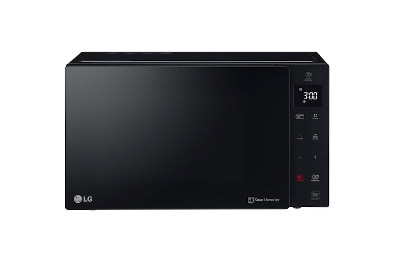Front view of Kuchenka mikrofalowa LG | NeoChef™ | napęd inwerterowy | czarna | 1000W | grill | powłoka EasyClean | HealthyFry MH6565DPR MH6565DPR