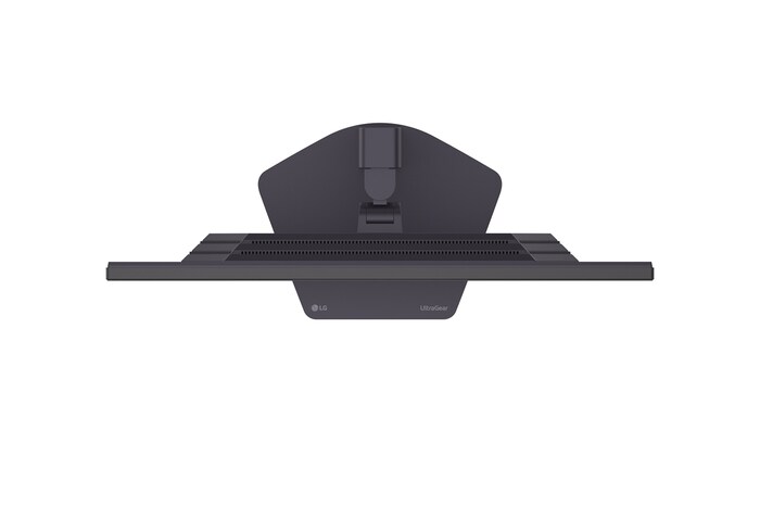 widok z przodu monitora z opuszczoną podstawką