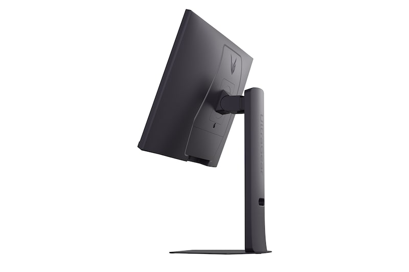 side view of a tilted monitor