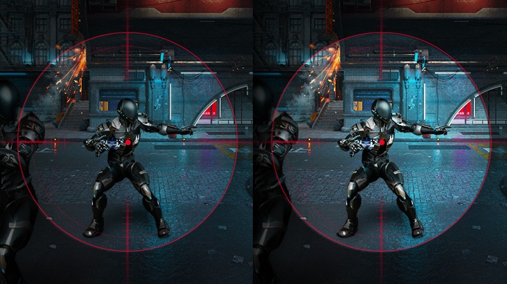 Showing the Black Stabilizer fuction in action through the UltraGear monitor.