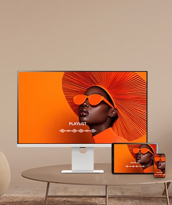 Zdjęcie przedstawiające funkcję mirroringu smart monitora.